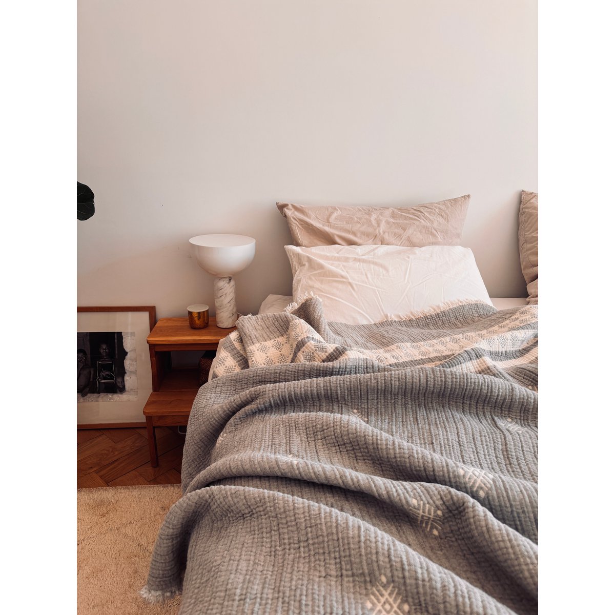 Muslin blanket - light gray-white - 2.20 x 2.50 m MESSE
