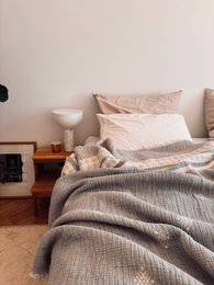 Muslin blanket - light gray-white - 2.20 x 2.50 m MESSE