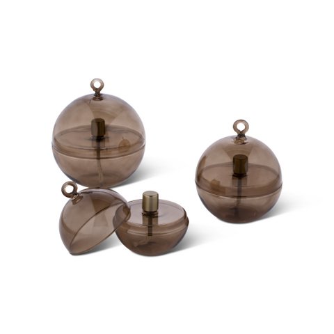Olielamp Round cover champagne brass S