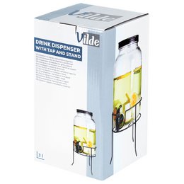 Spender mit Wasserhahn und Schwarz 3,2 l