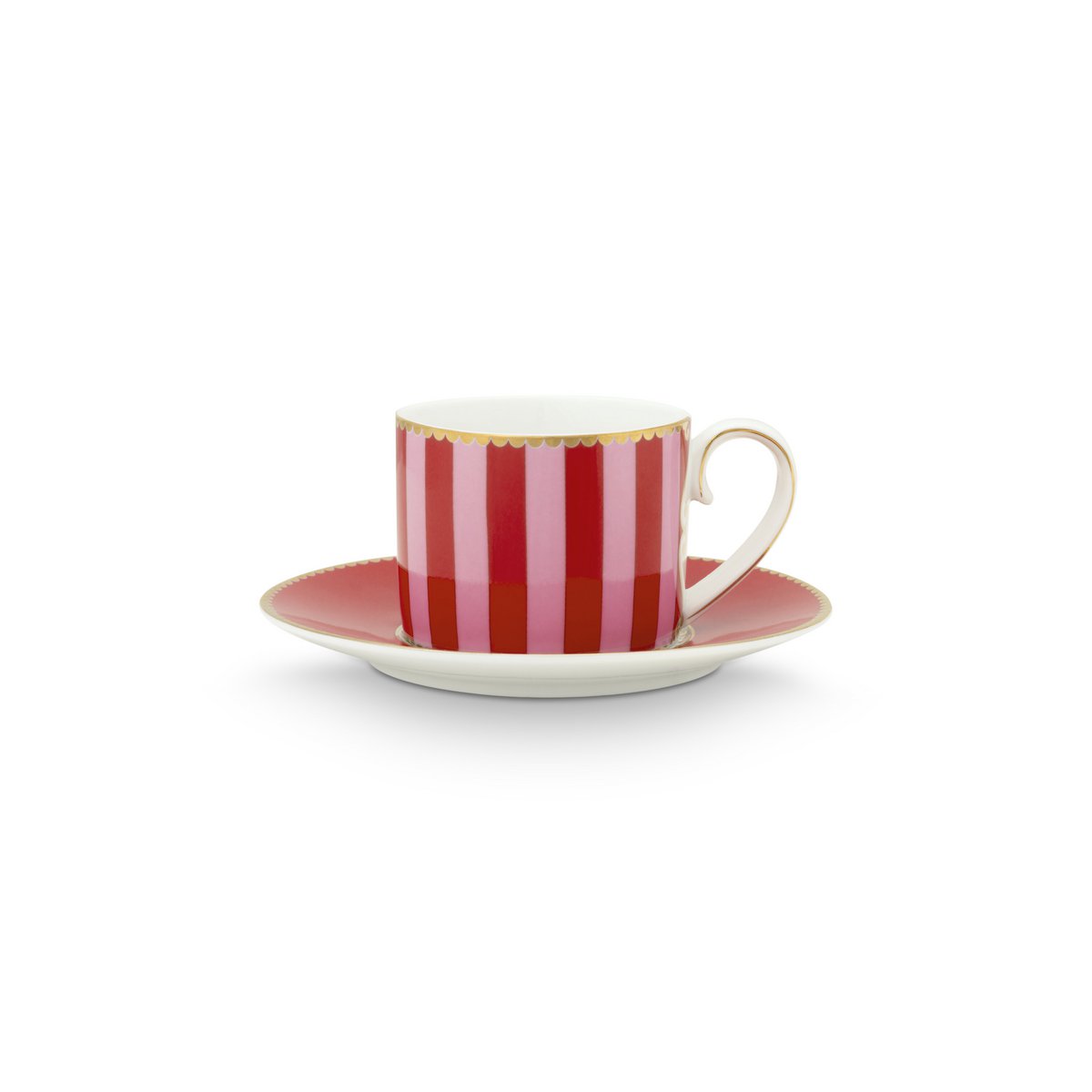 PIP - Paire tasse à café Love Birds - Rouge/Rose - 125ml