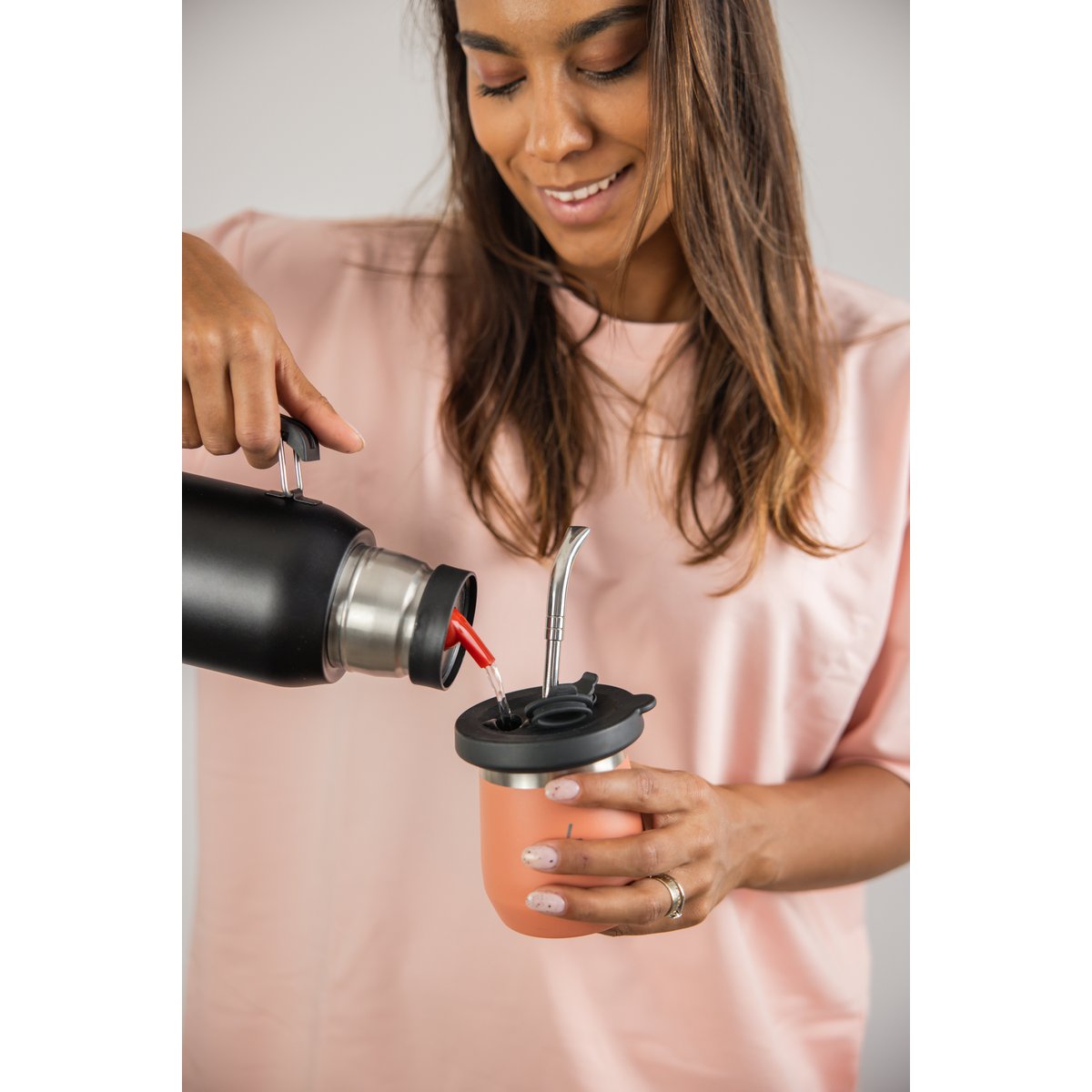Yerba Mate SET TORMOLID DUALFOW PRO - Sakura Pink | UN MATE®