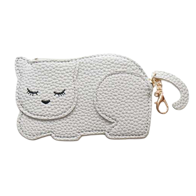 Cat Katie møntpung - Den elegante grå killing