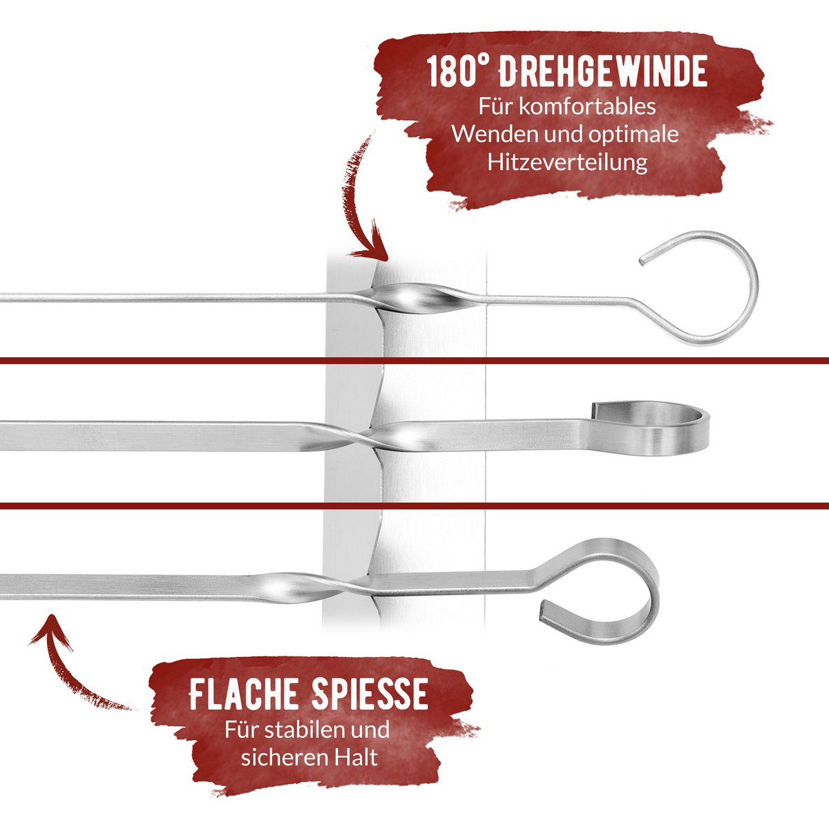 Premium Saflik skewers made of stainless steel with frame