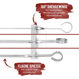 Premium Saflik skewers made of stainless steel with frame