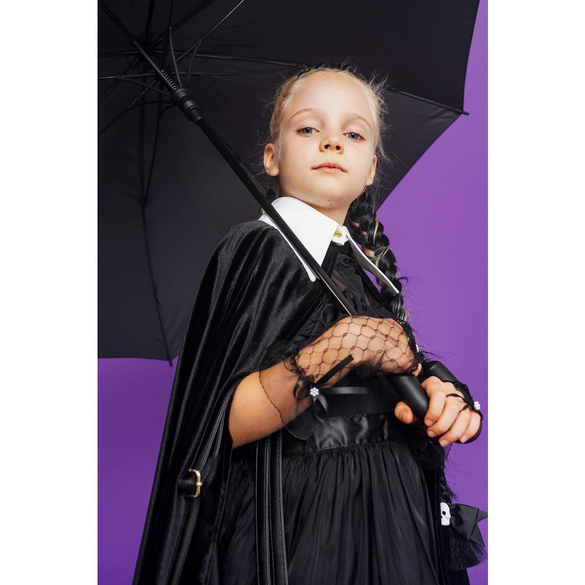 Mantello magico per bambini in stile Wednesday
