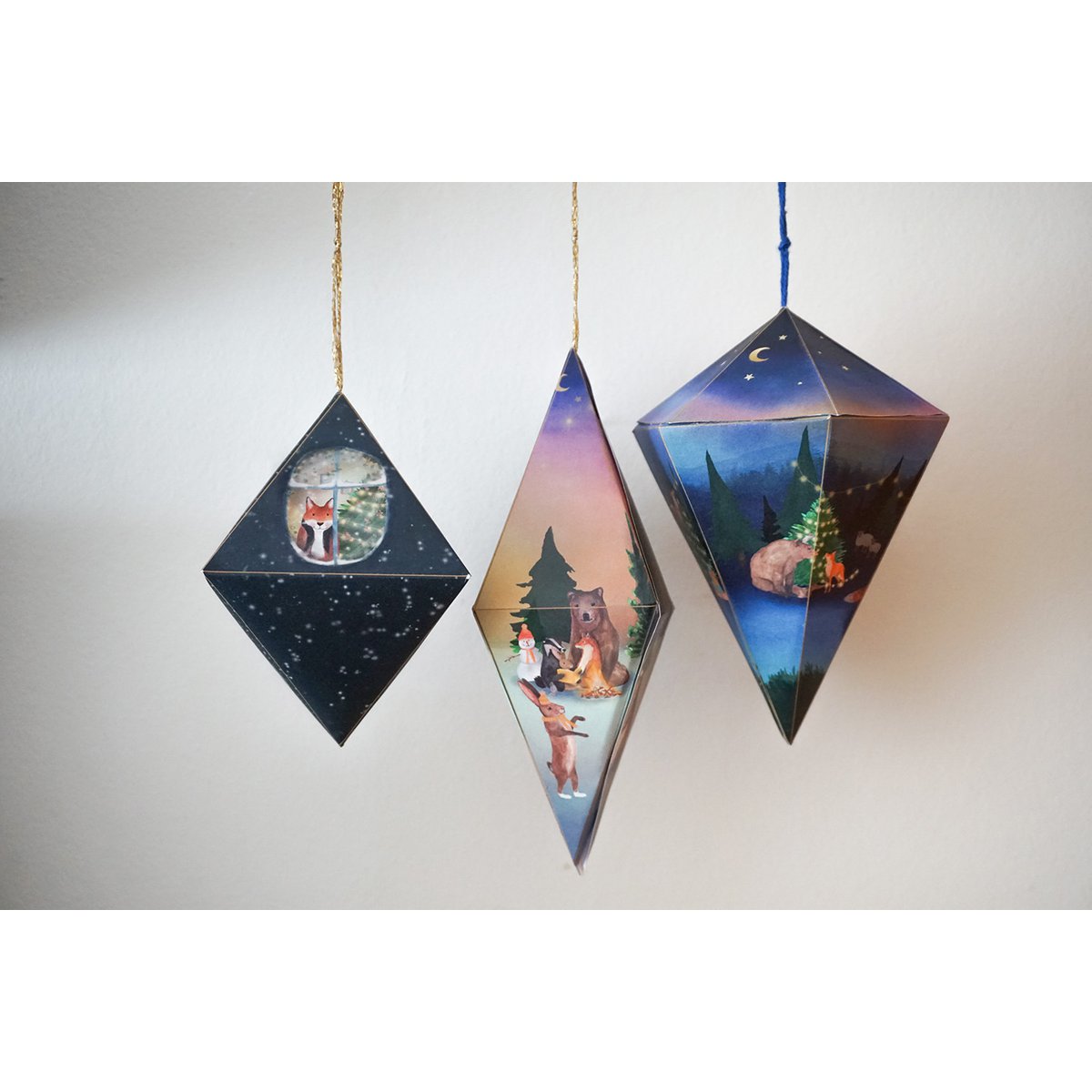 3D-Weihnachtsschmuck aus Papier