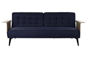 SOFA CAMA EUCALIPTO METAL 203X87X81 AZUL MB193428
