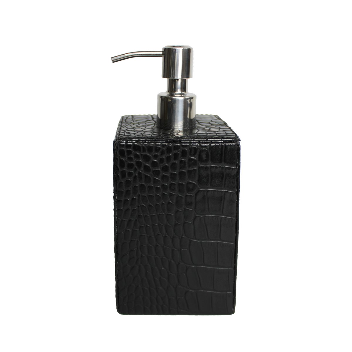 Soap dispenser faux leather crocodile black dispenser imitation leather
