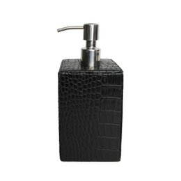 Soap dispenser faux leather crocodile black dispenser imitation leather