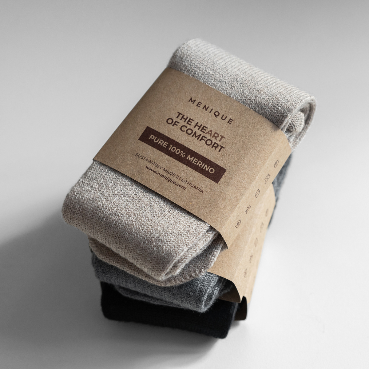 Women's Socks Knitted Merino Creamy Beige