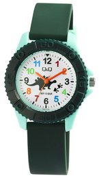 Q&Q children's watch, silicone strap, "Dinosaur", 10 bar, Ø 35 mm