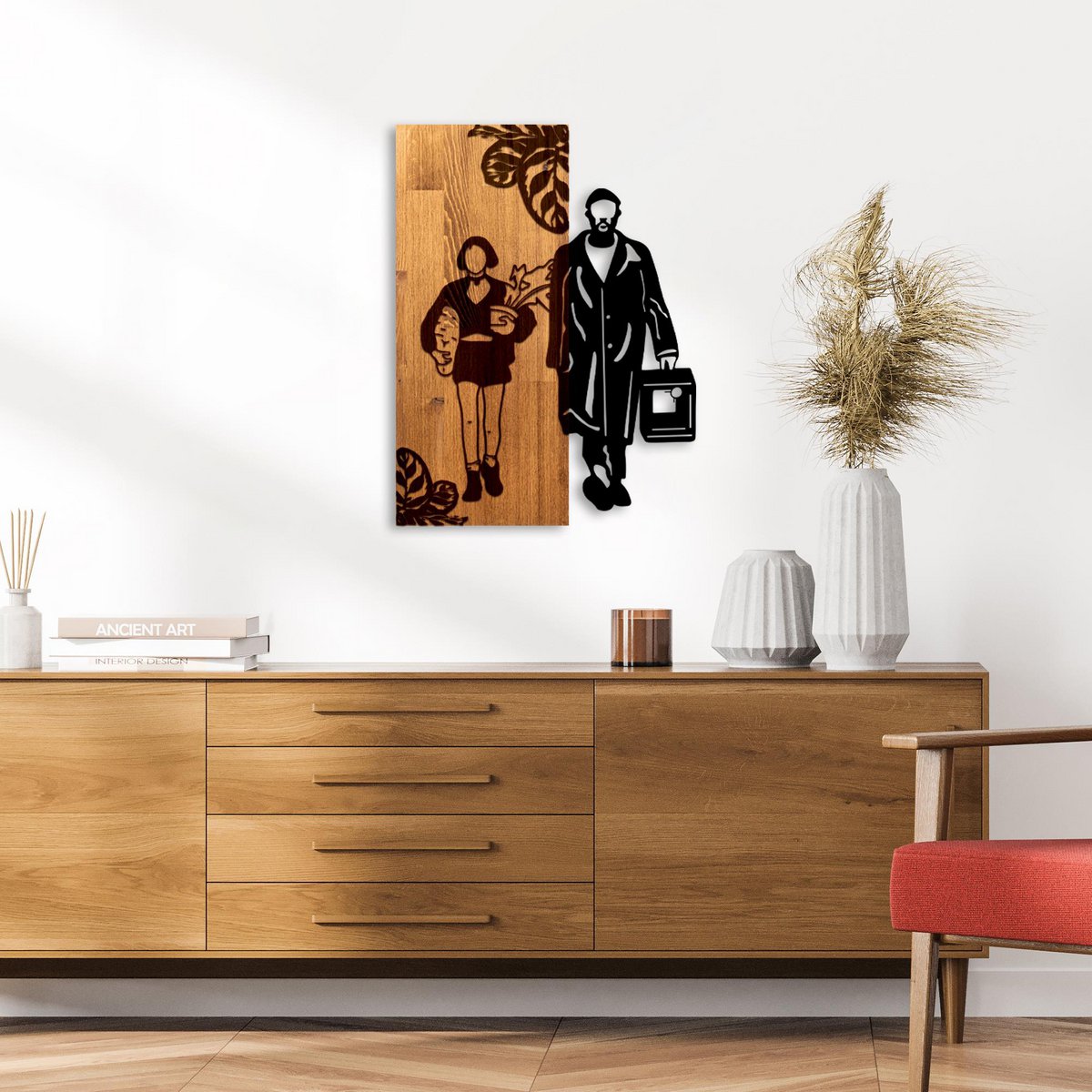 MA-464 Wood Metal Wall Painting