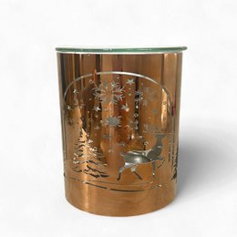 Brændt-parfum julemetallaserskæring-arch & rensdyr mønster-essentiel olier, voks og parfume-aftagelige glasskop-chic chic atmosfære