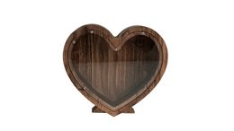 Sparschwein, Holz Sparschwein Herz