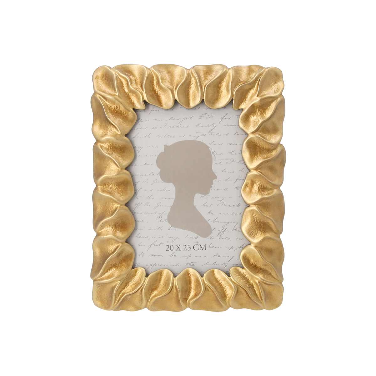 Decorative gold petals resin photo frame 24x19 cm