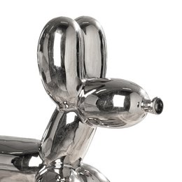Figura Dog Balloon Dog Dog Silver -Collorato H. 17 cm, VE 3