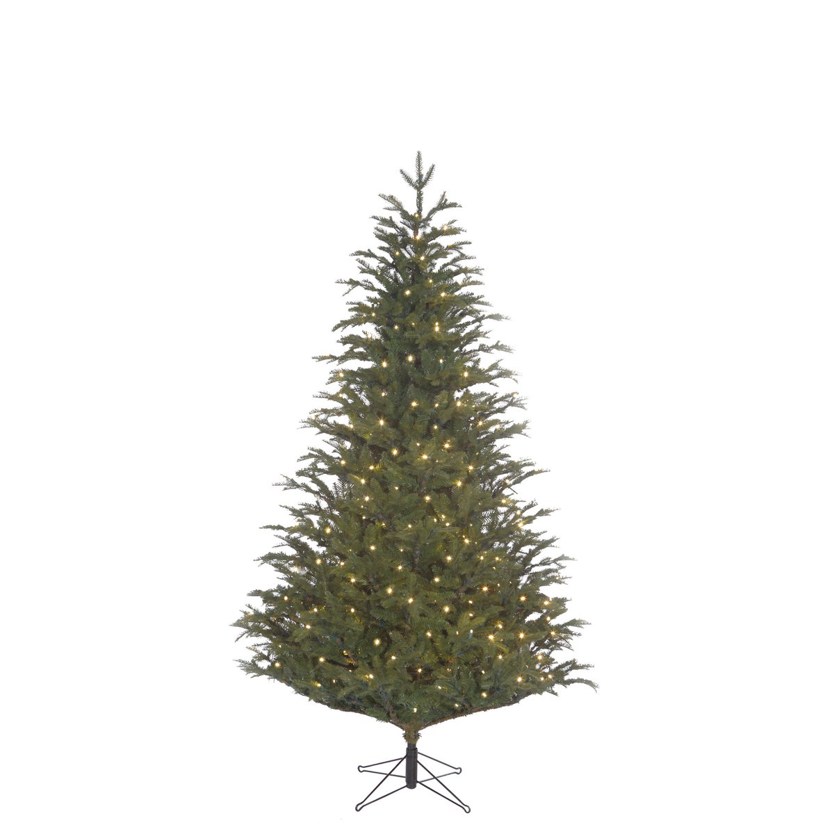 Albero di Natale artificiale Vancouver con illuminazione a LED - H185 x Ø124 cm - Verde