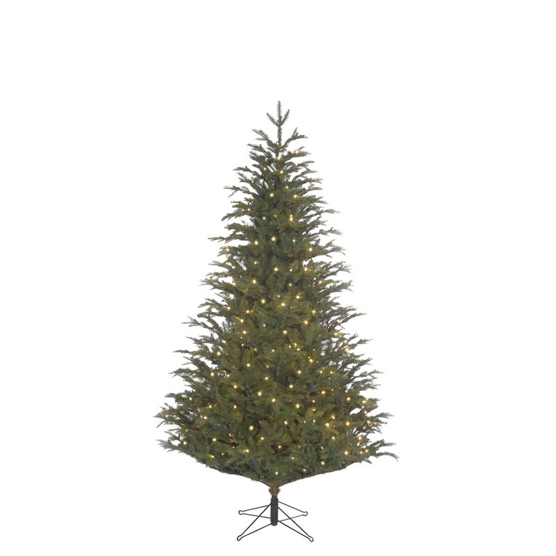 Albero di Natale artificiale Vancouver con illuminazione a LED - H185 x Ø124 cm - Verde