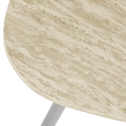 Piper Coffee Table Set [Travertine Stone] [Beige] [White]
