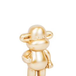 Ornament - Hæng Monkey Figurin 'The Legend' - Polyresin - Gold - 11x7x19cm