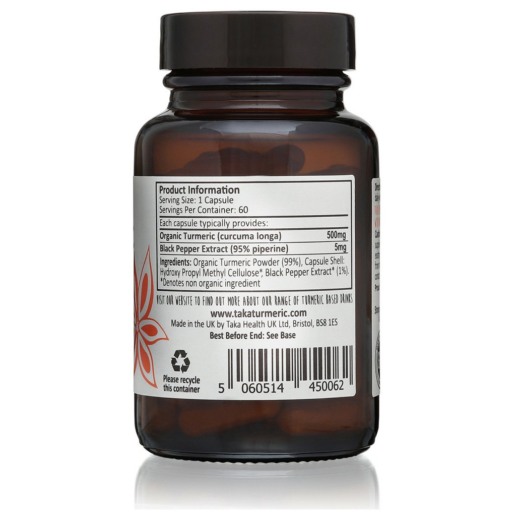 Turmeric Capsules Organic 500mg 60caps