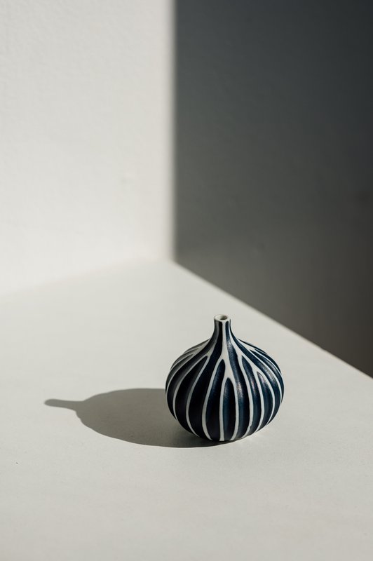 Congo Vase - Blue Stripes
