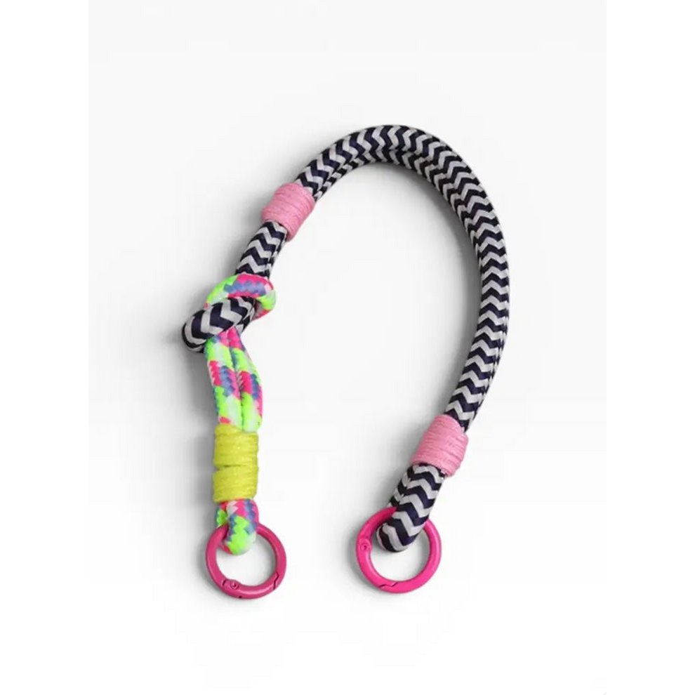 Keychain - cell phone chain 'LUJA' - black and white