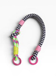 Keychain - cell phone chain 'LUJA' - black and white