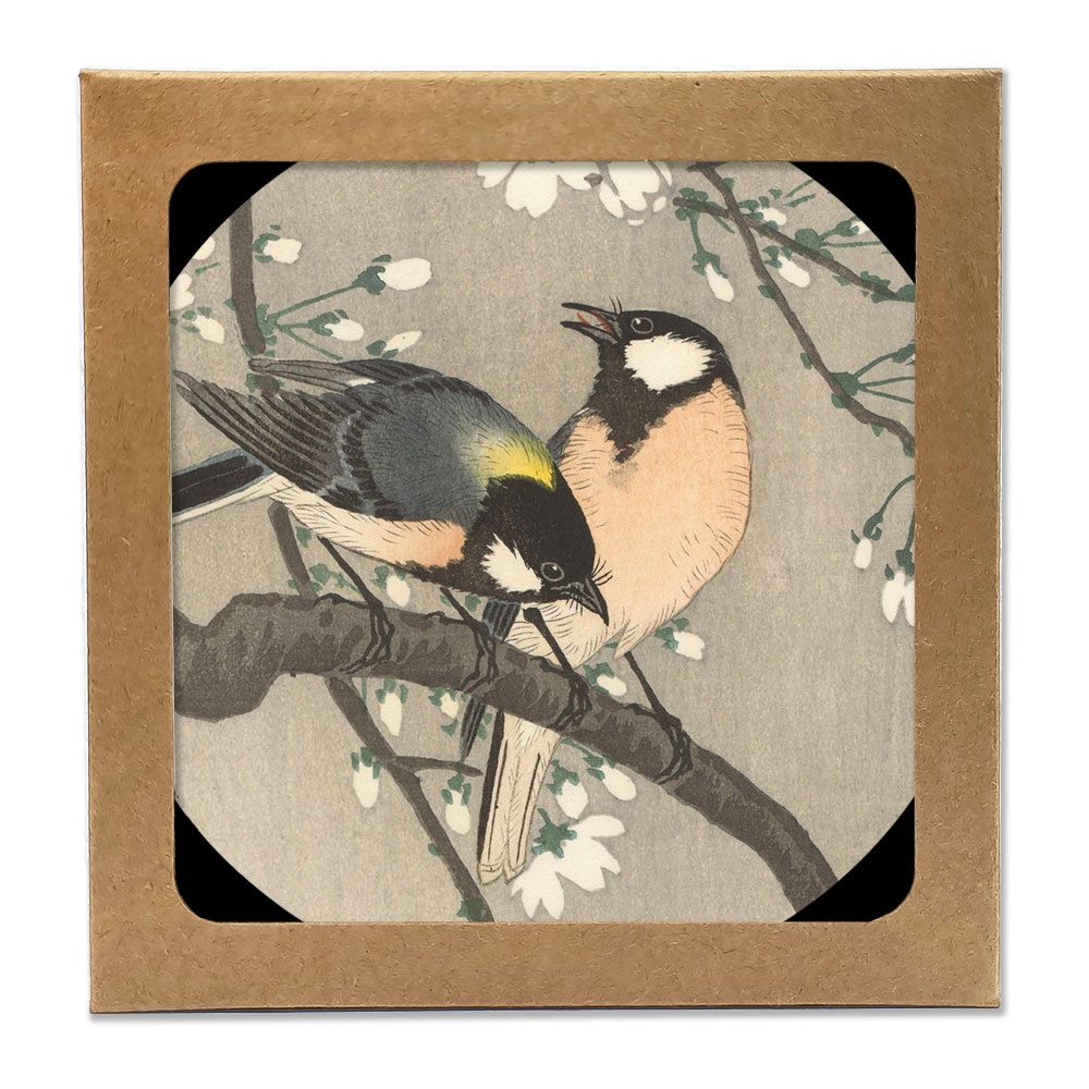 Onderzetters | Ohara Koson - Japandi - Coasters - Forex onderzetters - Rond