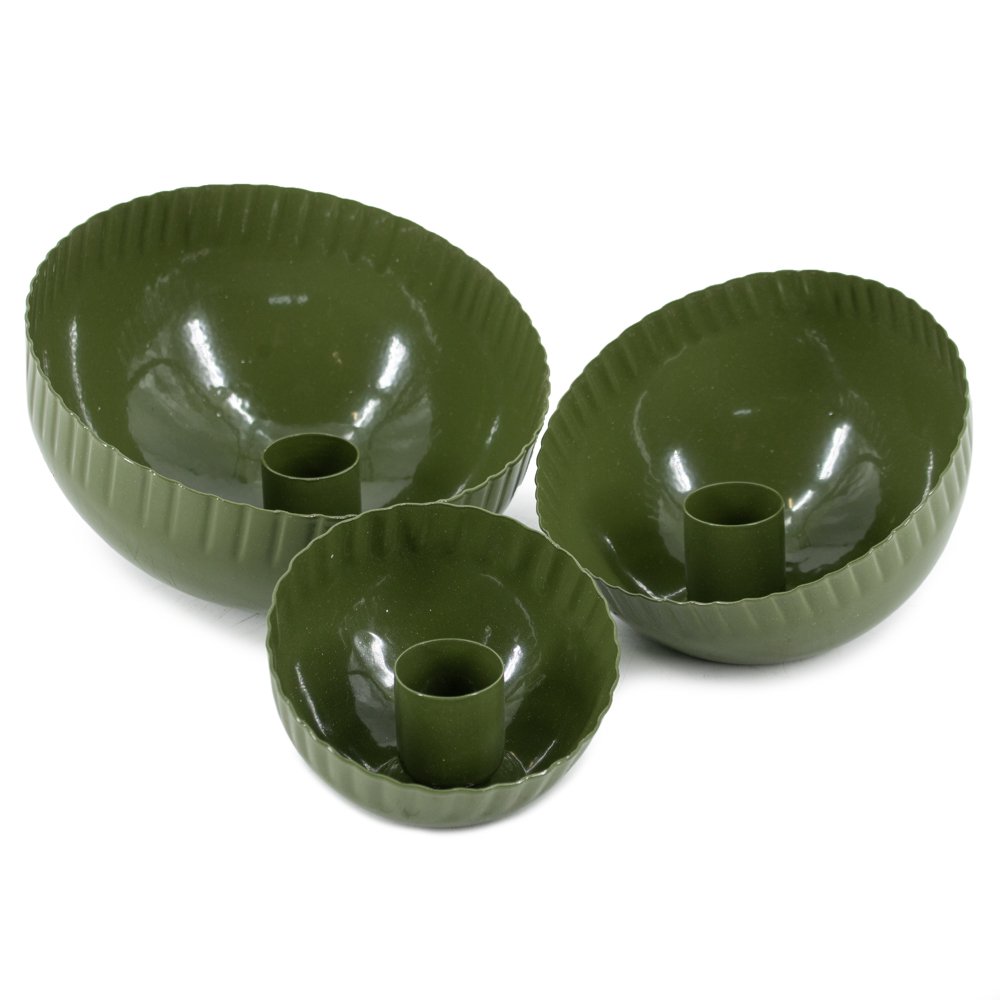Candle stand bowl green