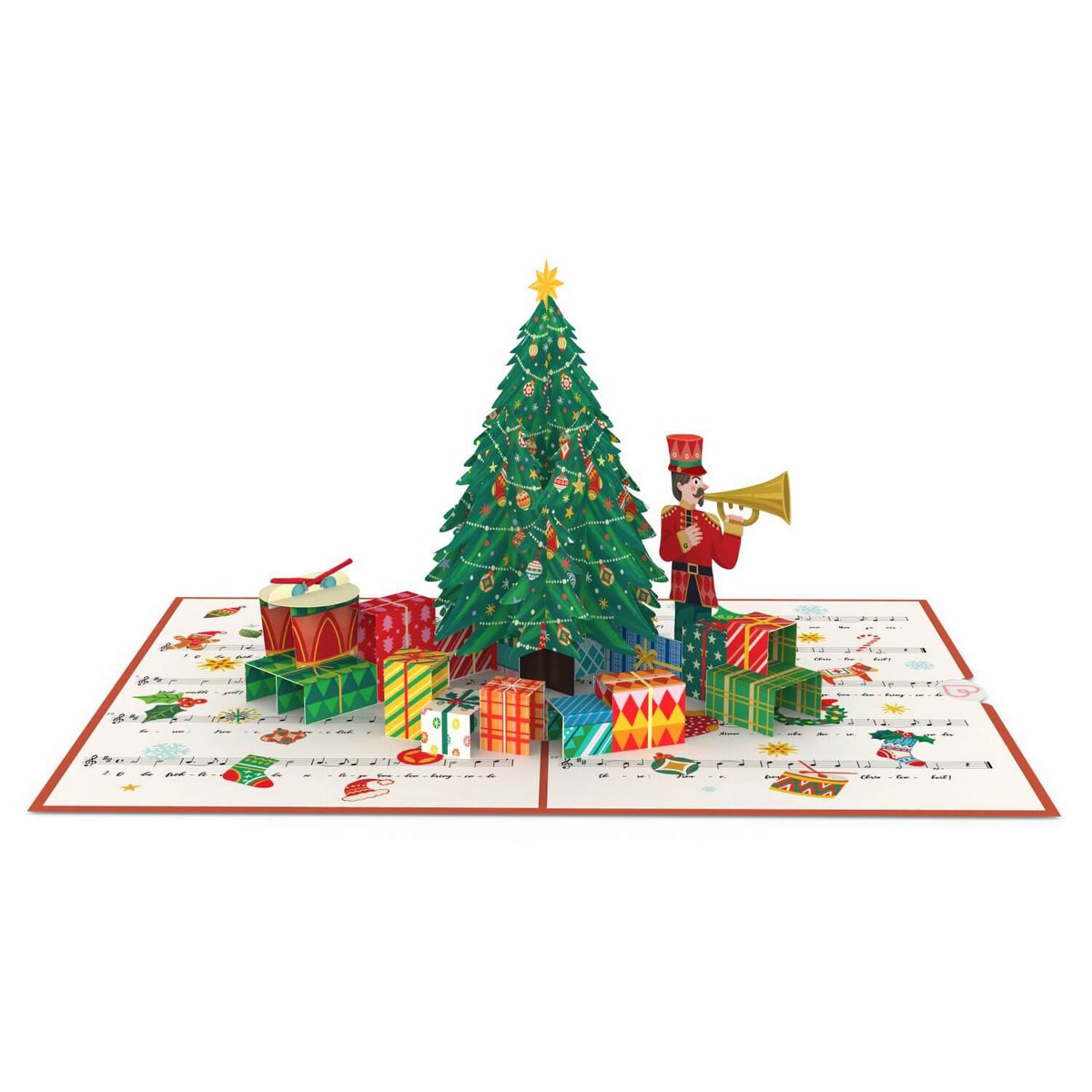 Albero di Natale O tu allegra cartolina pop-up