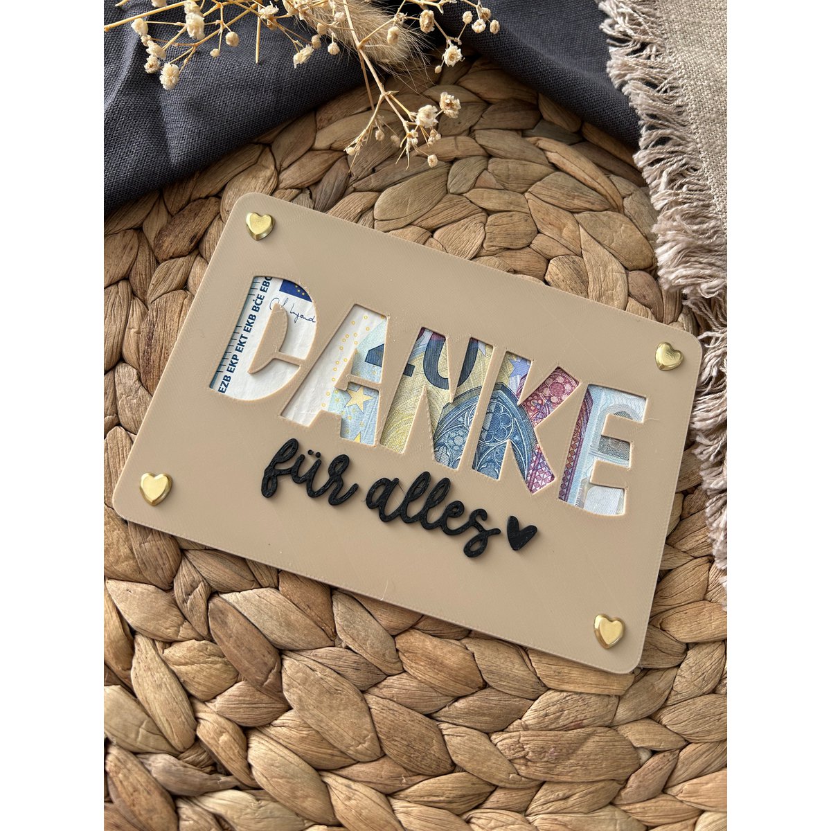 Money gift card - creative packaging for money gifts - financial injection, thank you & gift idea Thank you for everything