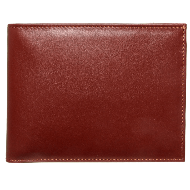 8 Credit Card Buffed Leather Billfold Brown