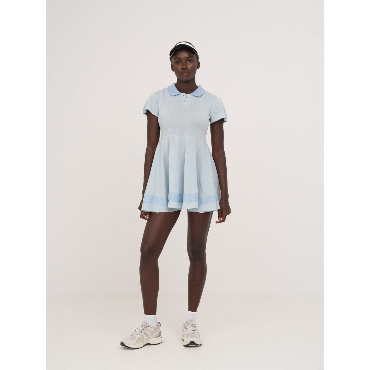 Matchpoint blå jersey strik mini tenniskjole