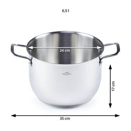 Pour & Cook Casserole with glass lid - 24x12 cm