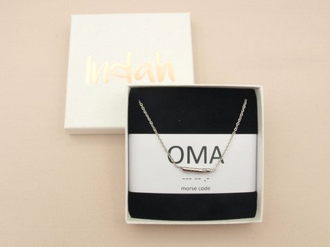 Morse code ketting, oma