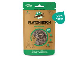 Dog snack Alpenglück Platzhirsch 60g x 15, a natural and nutritious dog treat made with high-quality ingredients.
The product is a dog snack called Alpenglück Platzhirsch, which comes in a 60g pack with 15 pieces. The snack is made with natural ingredients and is suitable for dogs. The packaging features colorful illustrations of animals, indicating the natural and pet-friendly nature of the product.