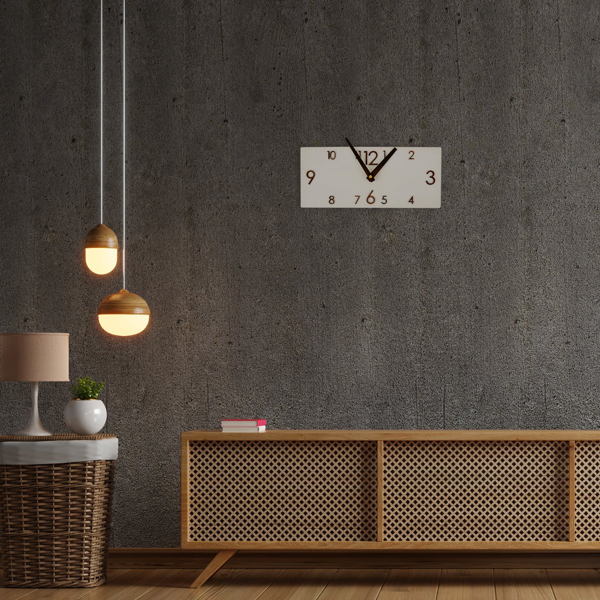 Wall clock Clocks for wall Wooden wall clock White wall clock Rustic wall clock Rectangular wall clock Unique wall clock Wall art Rectangle