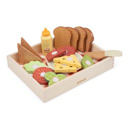 Houten Sandwich Set - "Maak Je Eigen Broodjes"