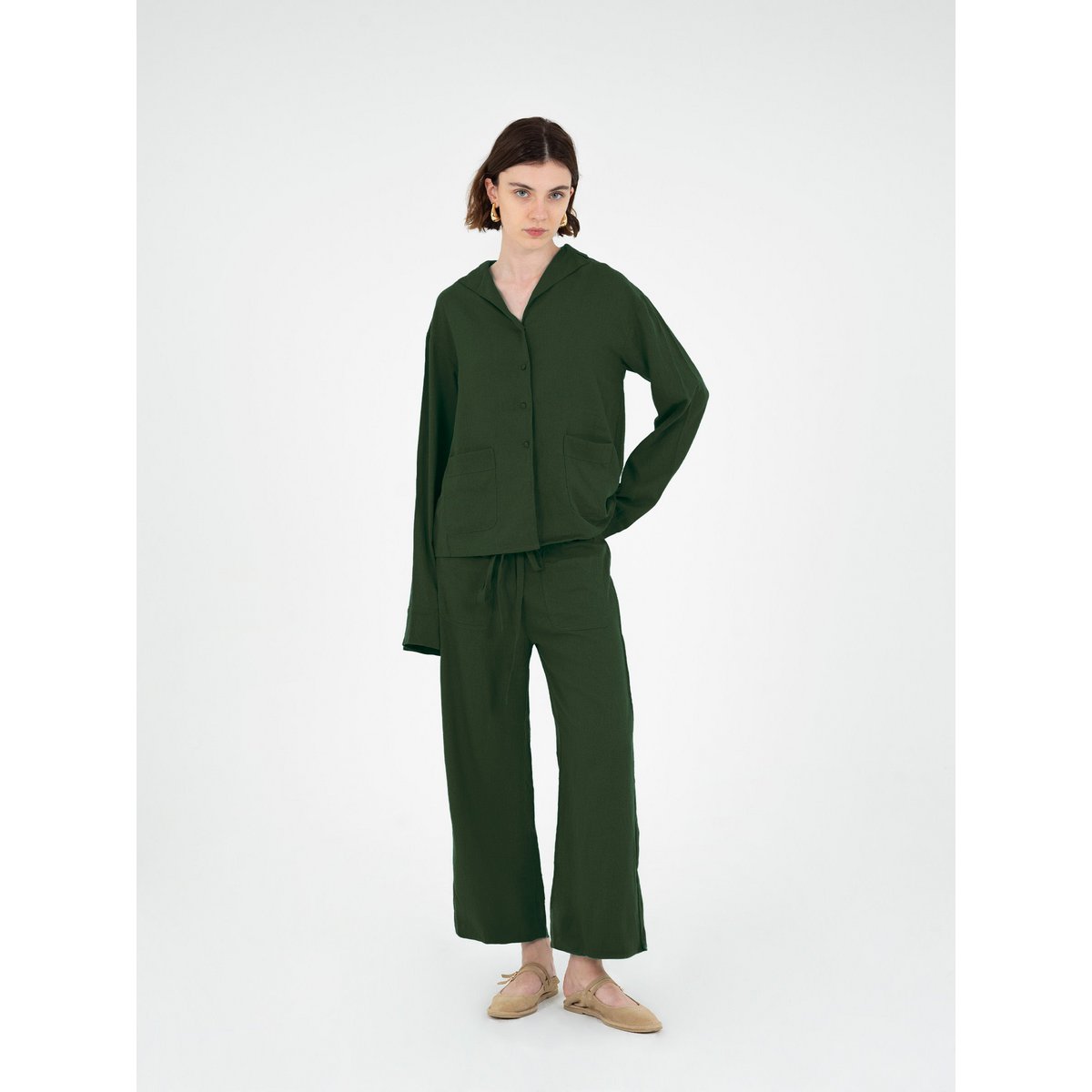 Grinch Green Linen Shirt