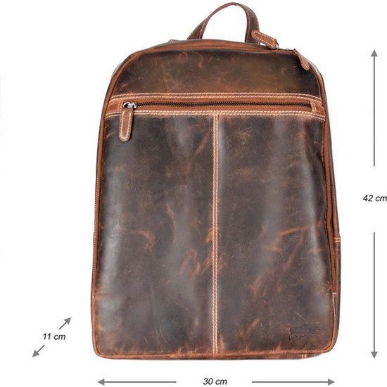Backpack Ladies and Men's Cognac Leather - Backpack in pelle fresca ed elegante in un ricco colore cognac, perfetto per l'uso quotidiano.