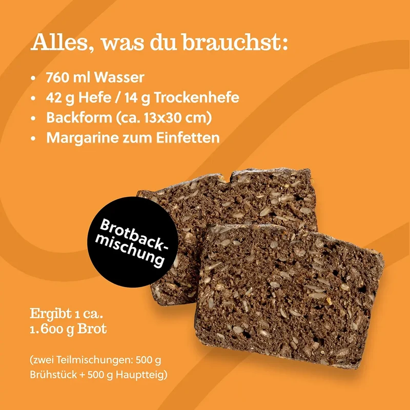 Brotbackmischung: Dinkel-Flocken-Brot
