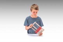 Beregningsramme for 100 tal (rød/hvid) | RE-Wood® abacus tælleramme lineal