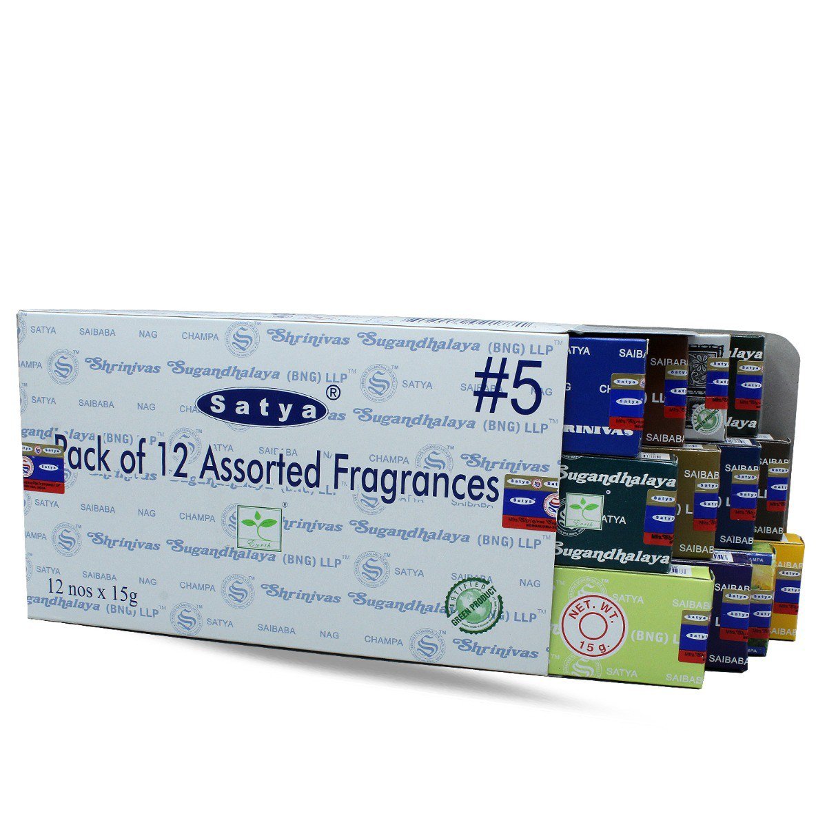 Satya Assorted Pack 5 Incense (12 fragrance) Incense Sticks