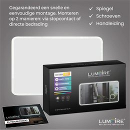 Specchio LED Lumoire Elysium 100 cm 3x Lente