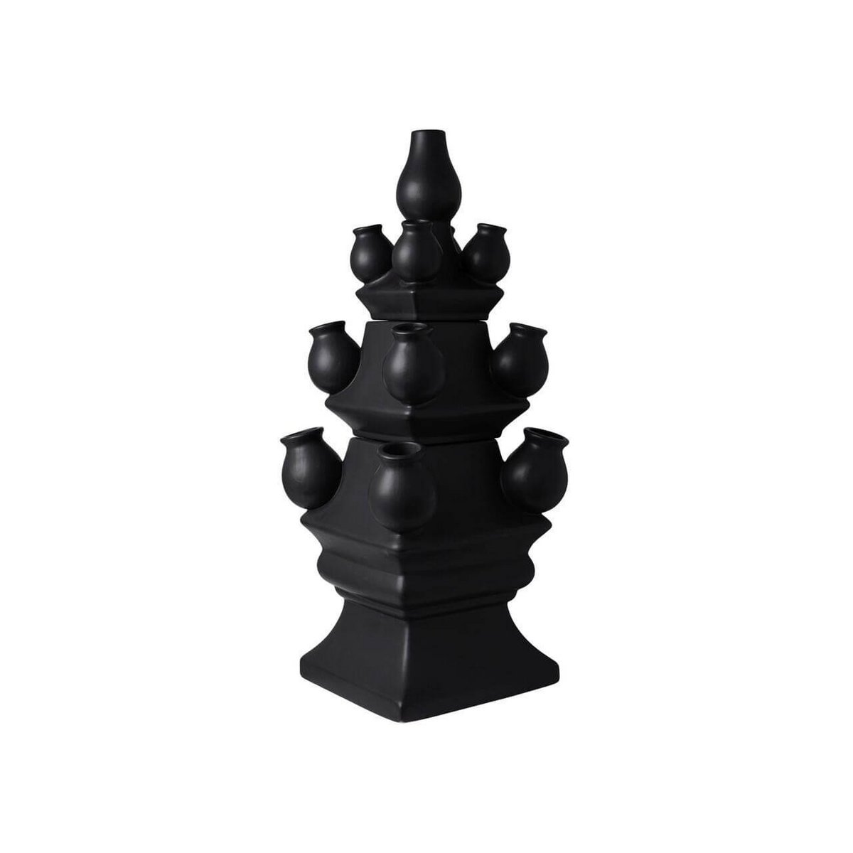 Tulpenvase 3-teilig Schwarz XL CLAY