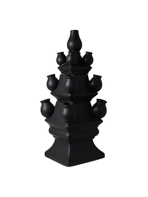 Tulpenvase 3-teilig Schwarz XL CLAY