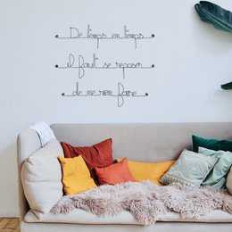 Draadcitaat "Van tijd tot tijd moet je rusten van niets doen"