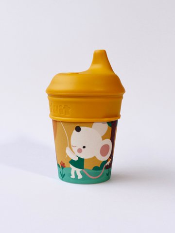 Yellow sippy cup lid